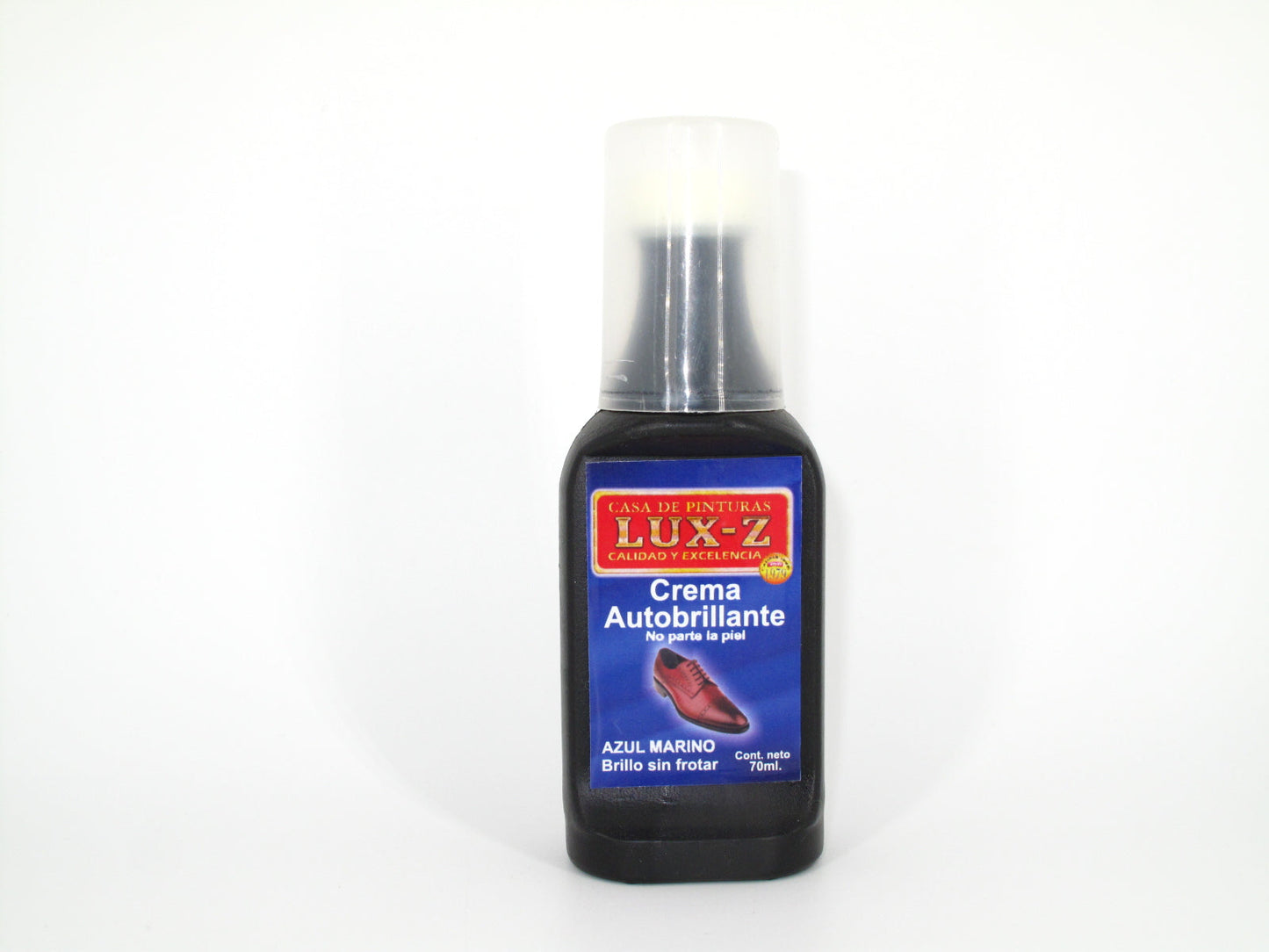 SKU - 1128 -- CREMA AUTOBRILLANTE LUX-Z AZUL MARINO 70 ML