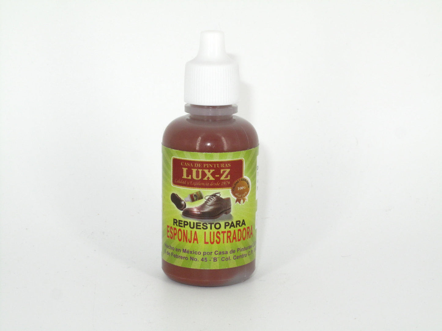 SKU - 1872 -- REPUESTO PARA ESPONJA LUSTRADORA LUX-Z CAFE 30 ML