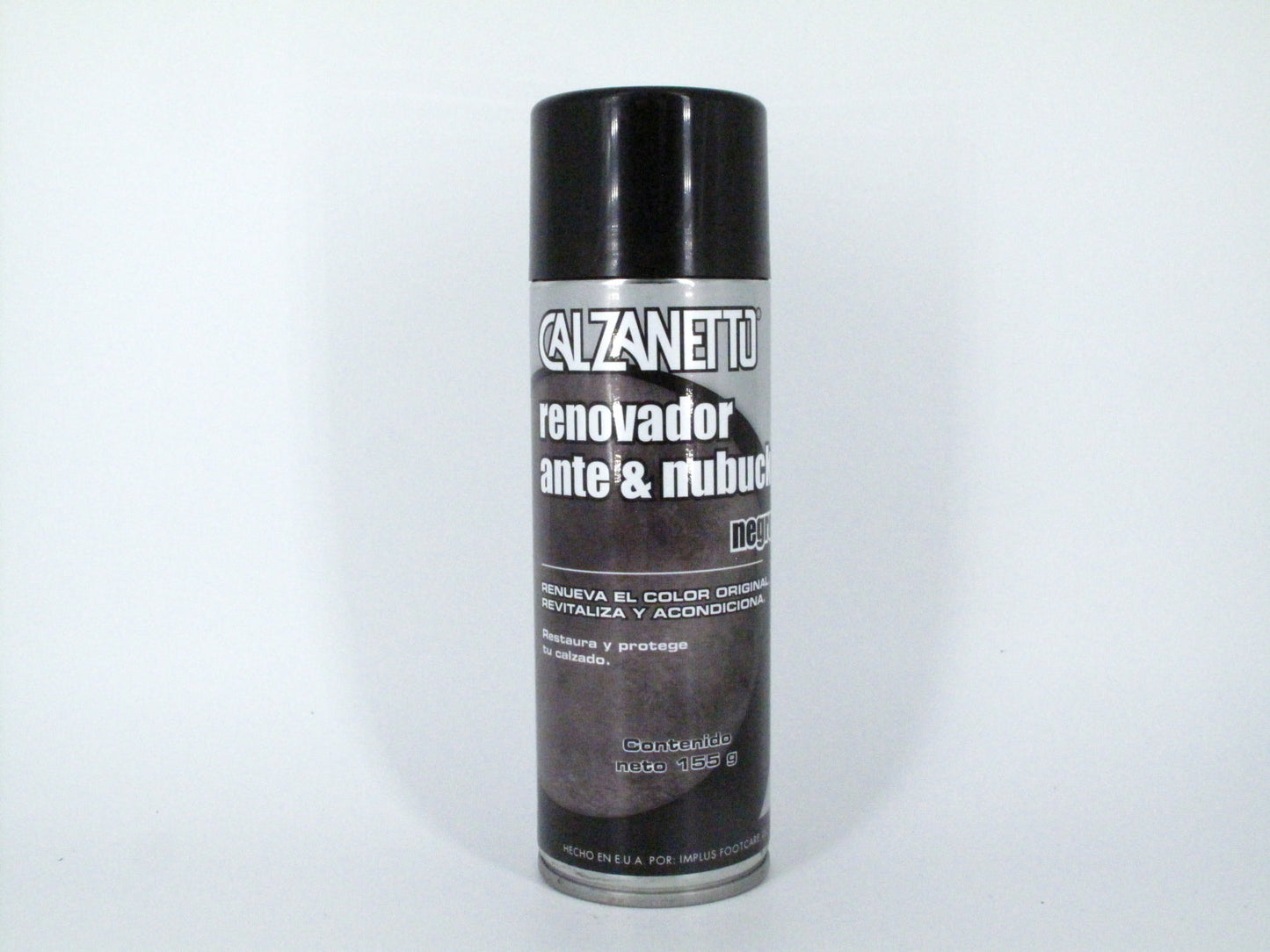 SKU - 1365 -- RENOVADOR CALZANETTO DE ANTE Y NUBUCK NEGRO EN SPRAY 155 GRS
