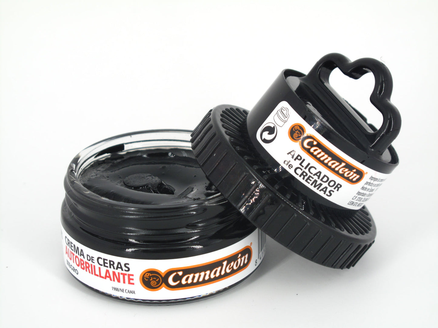 SKU - 1148 -- CREMA CAMALEON DE CERAS AUTOBRILLANTE NEGRO 50 GRS