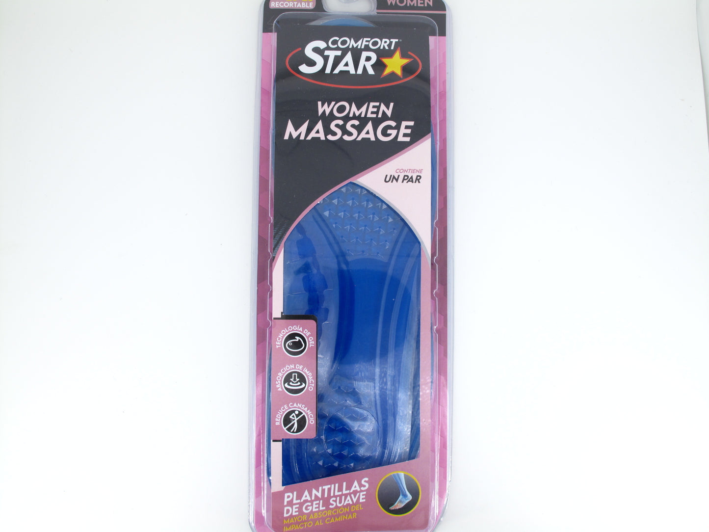 SKU - 1342 -- PLANTILLAS DE GEL COMFORT STAR DAMA 1 PAR