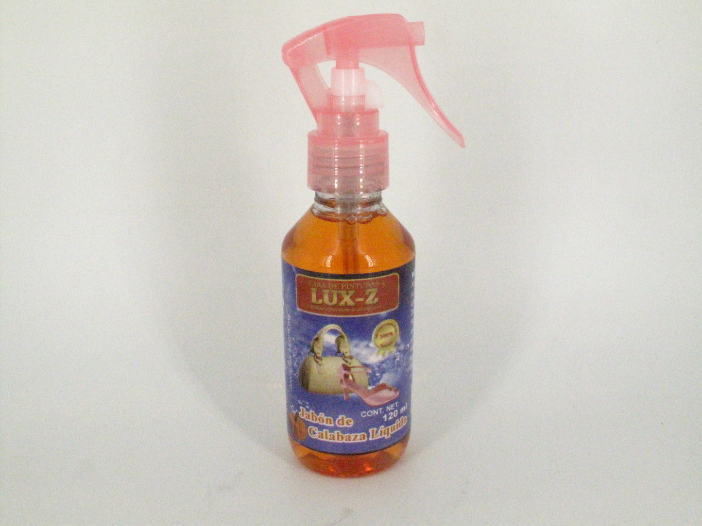 SKU - 1551 -- JABON DE CALABAZA LIQUIDO LUX-Z PISTOLA 120 ML
