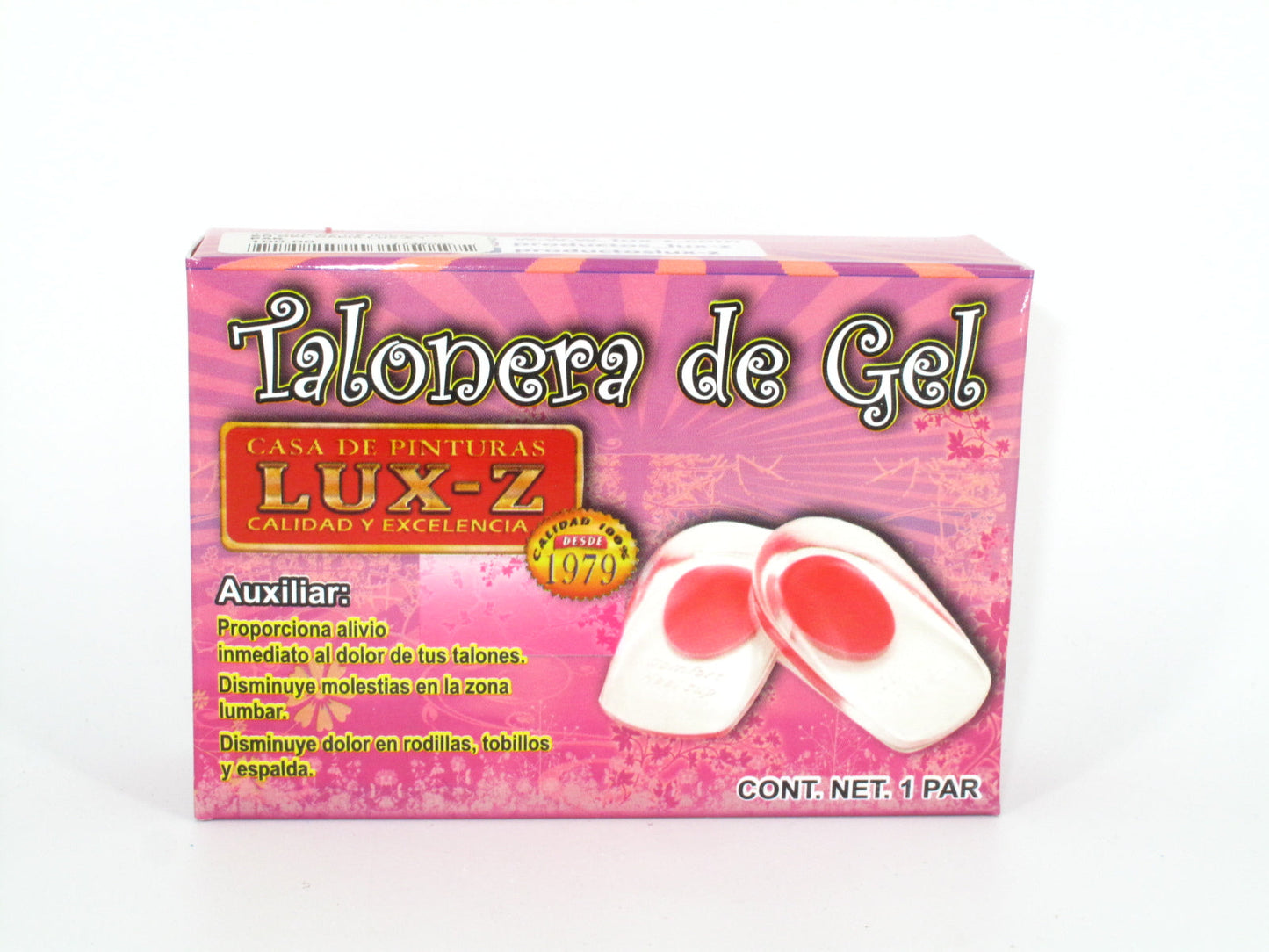 SKU - 1736 -- TALONERAS DE IMPACTO EN GEL DAMA LUX-Z 1 PAR.