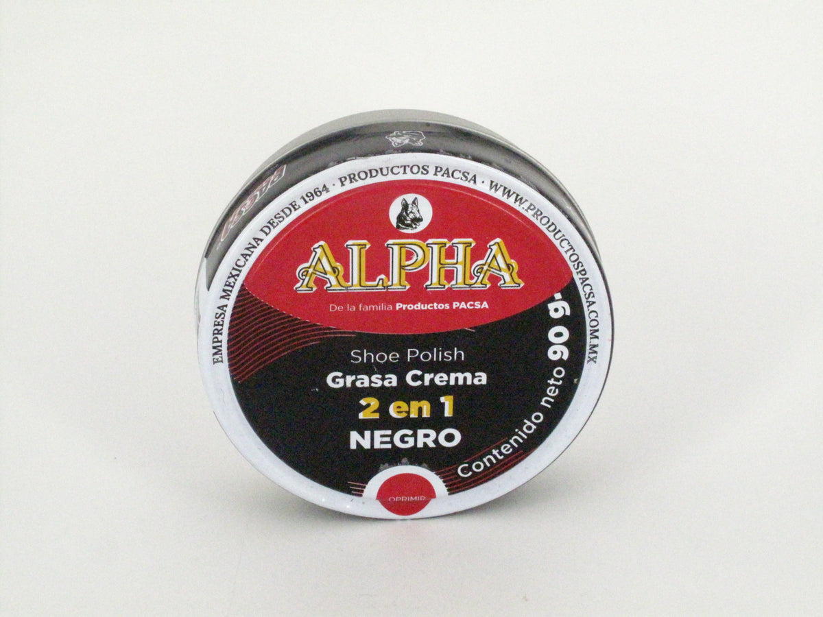 SKU - 1213 -- GRASA CREMA ALPHA NEGRO 90 GRS – CASA DE PINTURAS LUX-Z