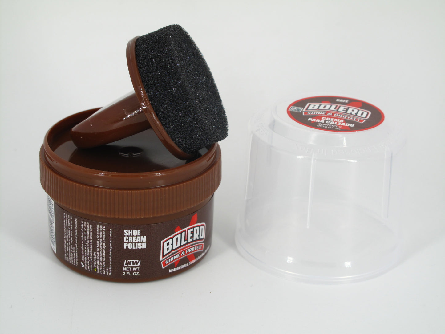 SKU - 1518 -- CREMA BOLERO PARA CALZADO CAFE 60 ML