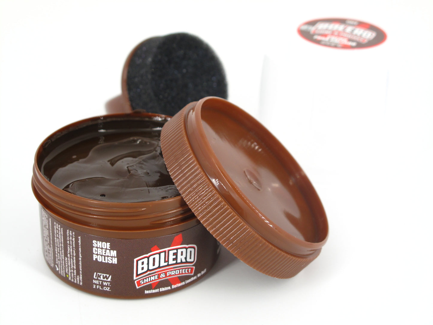SKU - 1518 -- CREMA BOLERO PARA CALZADO CAFE 60 ML