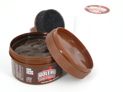 SKU - 1518 -- CREMA BOLERO PARA CALZADO CAFE 60 ML