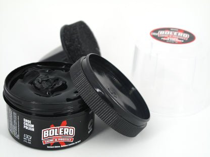 SKU - 1519 -- CREMA BOLERO PARA CALZADO NEGRO 60 ML