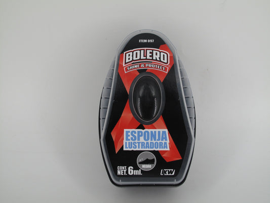 SKU - 2337 -- ESPONJA LUSTRADORA BOLERO NEGRO 6 ML