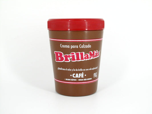 SKU - 1526 -- CREMA PARA CALZADO CAFE BRILLO MAS 250 G