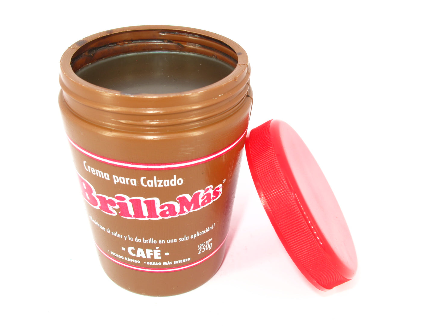 SKU - 1526 -- CREMA PARA CALZADO CAFE BRILLO MAS 250 G