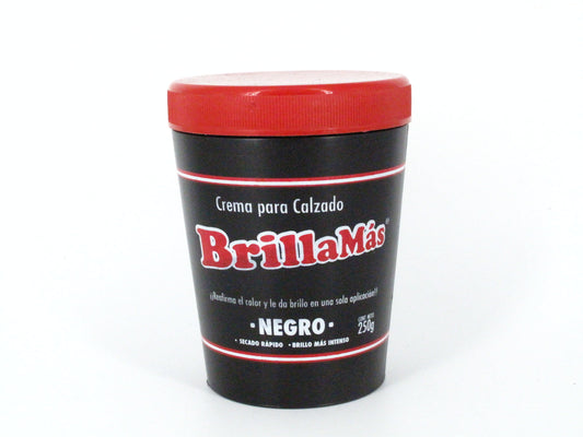 SKU - 1527 -- CREMA PARA CALZADO NEGRO BRILLO MAS 250 G