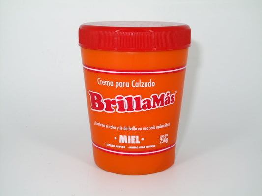 SKU - 1938 -- CREMA PARA CALZADO MIEL BRILLO MAS 250 G