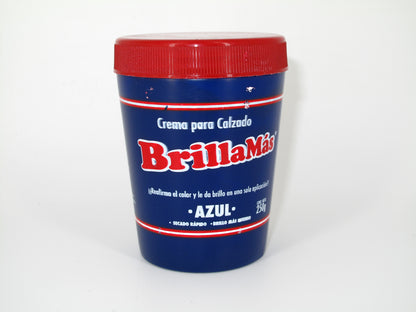 SKU - 1939 -- CREMA PARA CALZADO AZUL BRILLO MAS 250 G
