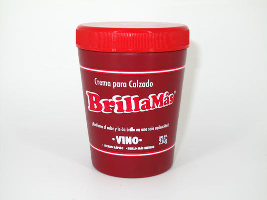 SKU - 1940 -- CREMA PARA CALZADO VINO BRILLO MAS 250 G
