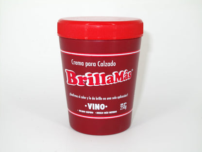 SKU - 1940 -- CREMA PARA CALZADO VINO BRILLO MAS 250 G