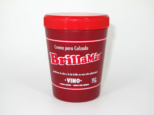SKU - 1940 -- CREMA PARA CALZADO VINO BRILLO MAS 250 G