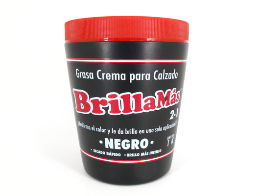 SKU - 2049 -- GRASA CREMA NEGRO BRILLO MAS 1 K