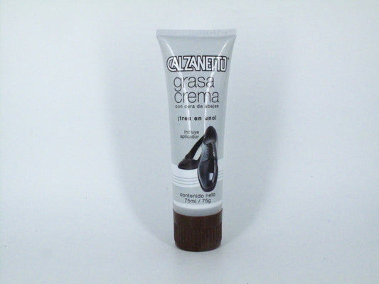 SKU - 1221 -- GRASA CREMA CALZANETTO TUBO CAFE 75 GRS