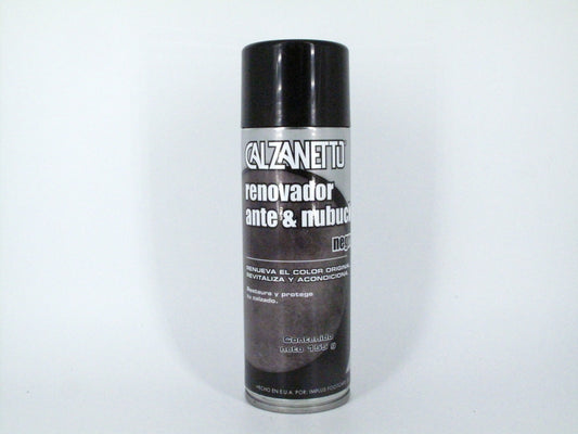 SKU - 1365 -- RENOVADOR CALZANETTO DE ANTE Y NUBUCK NEGRO EN SPRAY 155 GRS