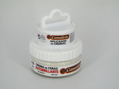 SKU - 1142 -- CREMA CAMALEON DE CERAS AUTOBRILLANTE BLANCO 50 GRS