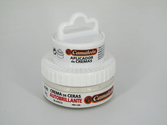 SKU - 1142 -- CREMA CAMALEON DE CERAS AUTOBRILLANTE BLANCO 50 GRS