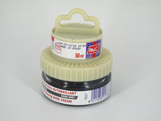 SKU - 1146 -- CREMA CAMALEON DE CERAS AUTOBRILLANTE GRIS OSCURO 50 GRS