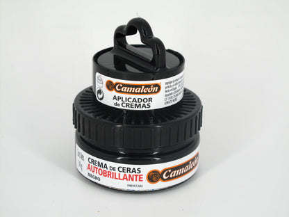 SKU - 1148 -- CREMA CAMALEON DE CERAS AUTOBRILLANTE NEGRO 50 GRS