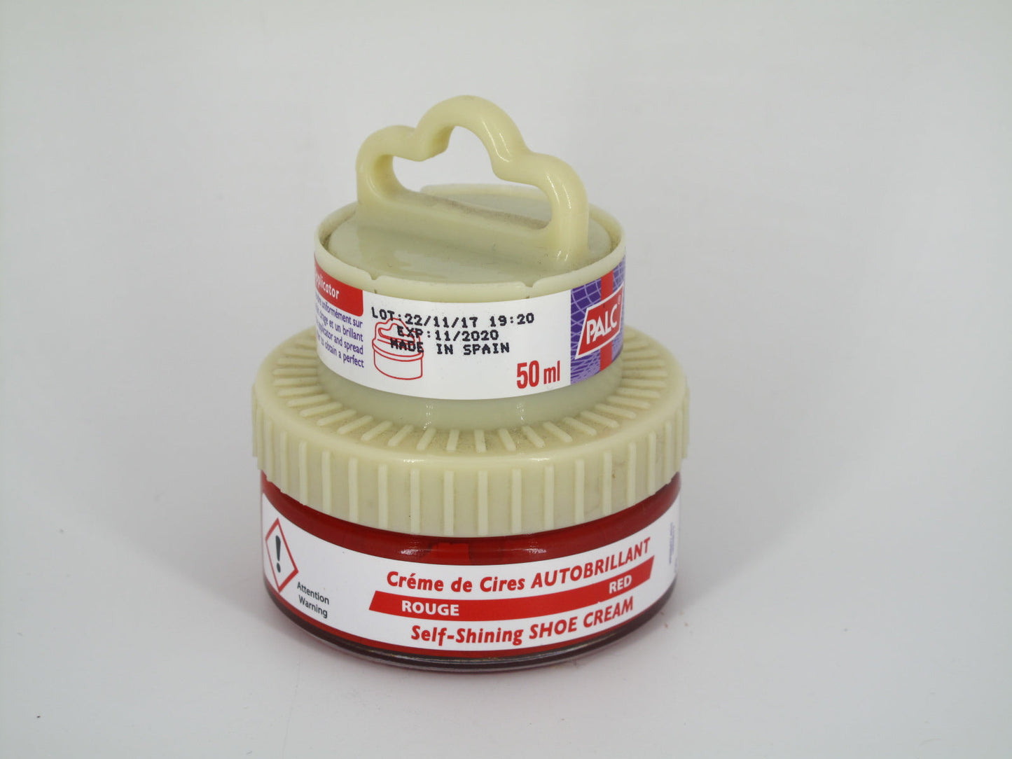 SKU - 1150 -- CREMA CAMALEON DE CERAS AUTOBRILLANTE ROJO 50 GRS