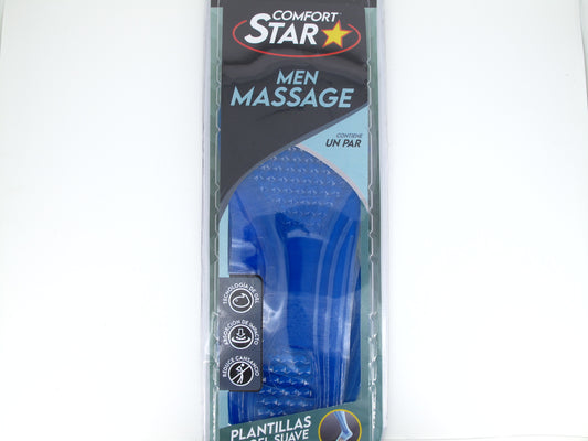 SKU - 1341 -- PLANTILLAS DE GEL COMFORT STAR CABALLERO 1 PAR
