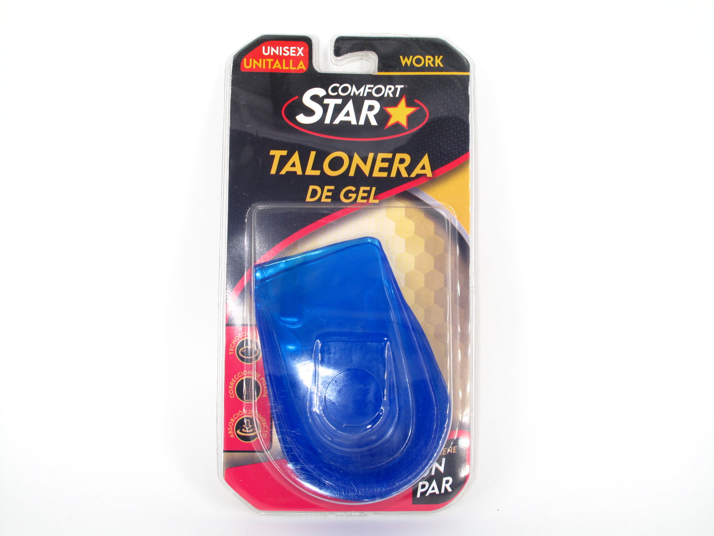 SKU - 1406 -- TALONERA DE GEL COMFORT STAR HEEL CUPS DAMA 1 PAR