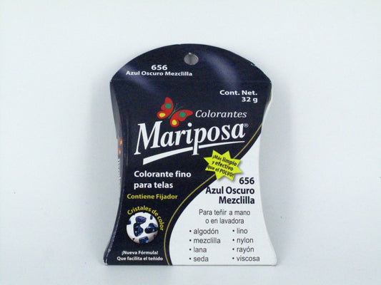 SKU - 1926 -- COLORANTE MARIPOSA AZUL OSCURO MEZCLILLA 32 GRS