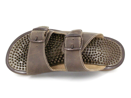 SKU - 1804 -- SANDALIA MASAJITO DOBLE CORREA CHOCOLATE  1 PAR