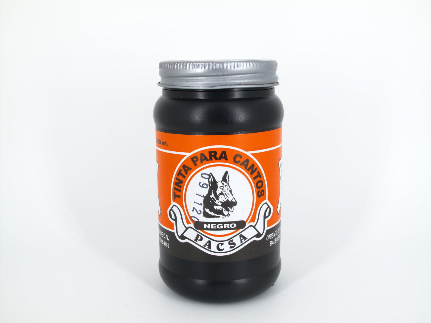 SKU - 1711 -- TINTA PARA CANTOS PACSA NEGRO 240 ML