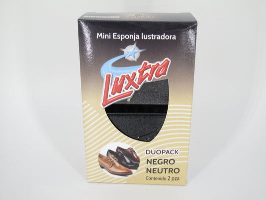 SKU - 2346 -- ESPONJA LUXTRA DUO PACK NEGRO-NEUTRO1PZ