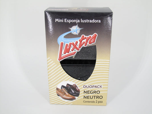 SKU - 2346 -- ESPONJA LUXTRA DUO PACK NEGRO-NEUTRO1PZ