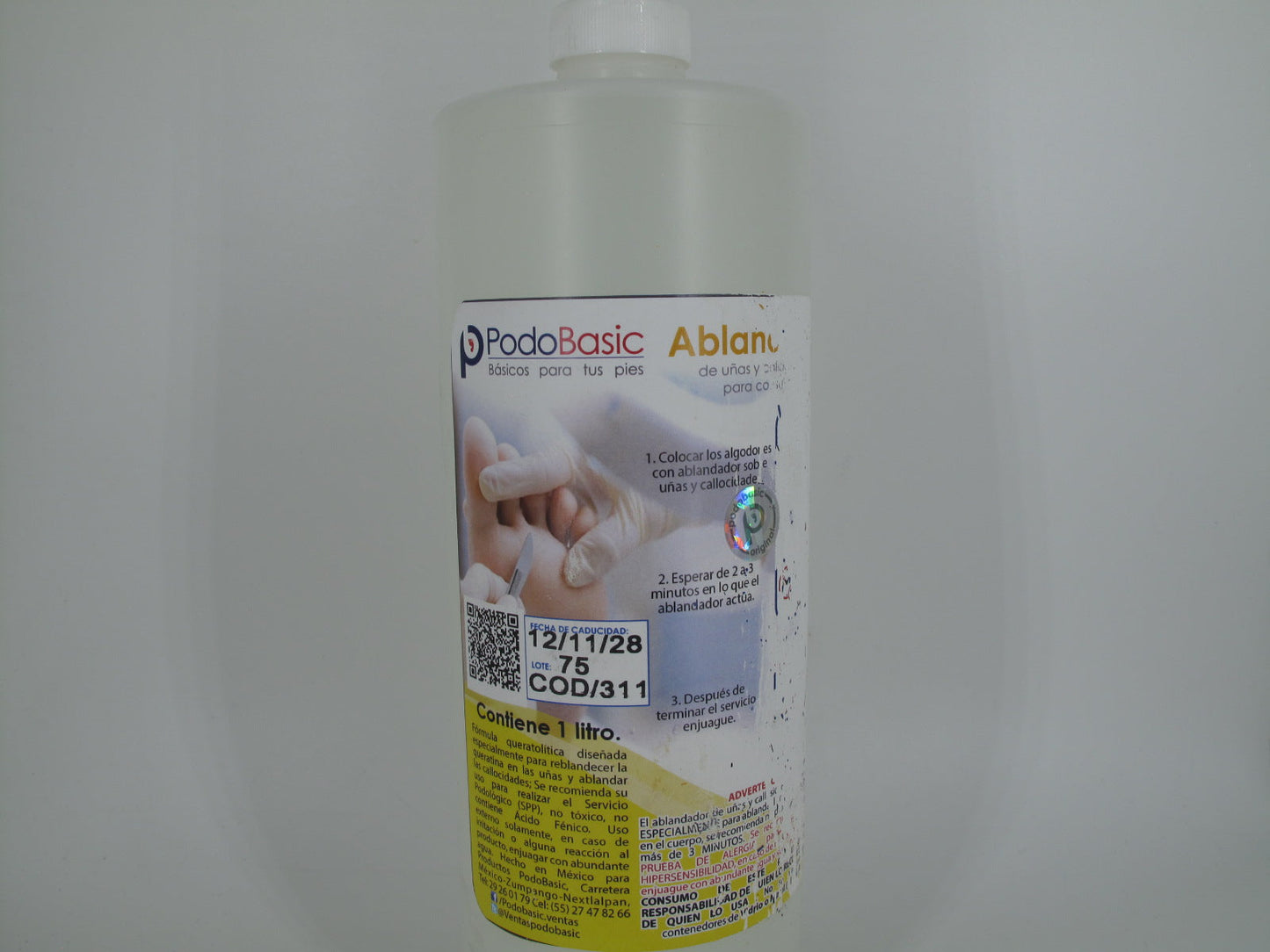 SKU - 2384 -- ABLANDADOR DE UNAS PODOBASIC 1 LT