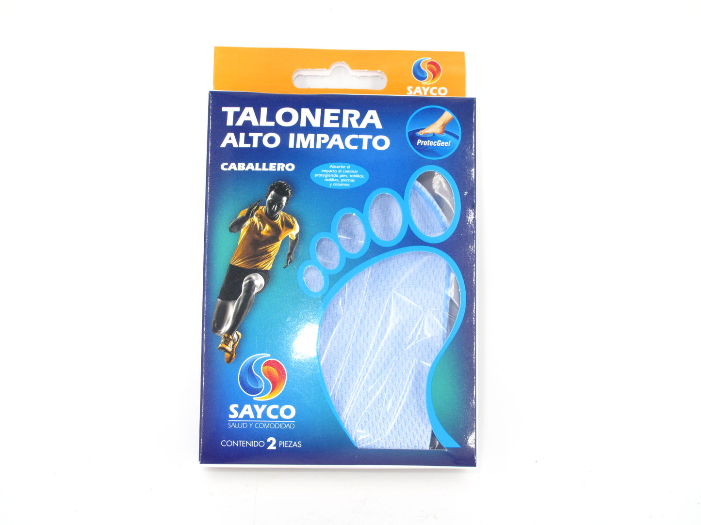 SKU - 1700 -- TALONERA DE GEL SAYCO ALTO IMPACTO CABALLERO 1 PAR